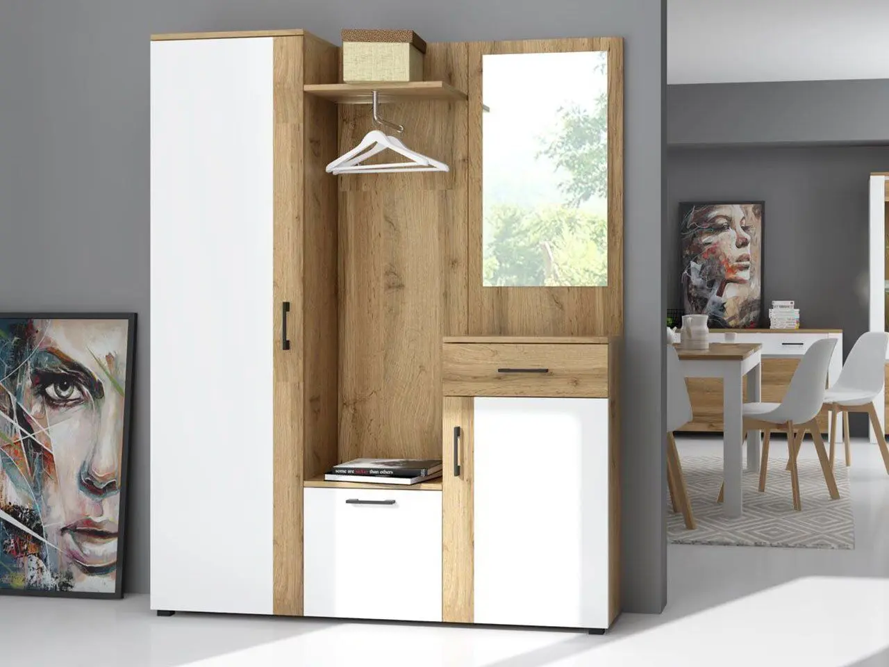 Прихожая Mirjan24 Loderen/Trio (Artisan Oak/White) - 4