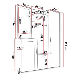 Прихожая Mirjan24 Loderen/Trio (Artisan Oak/White) Thumb