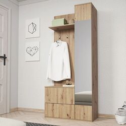 Прихожая Mirjan24 Malta/Green (Artisan Oak) Thumb