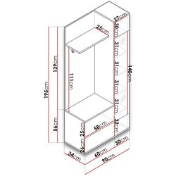 Прихожая Mirjan24 Malta/Green (White) Thumb