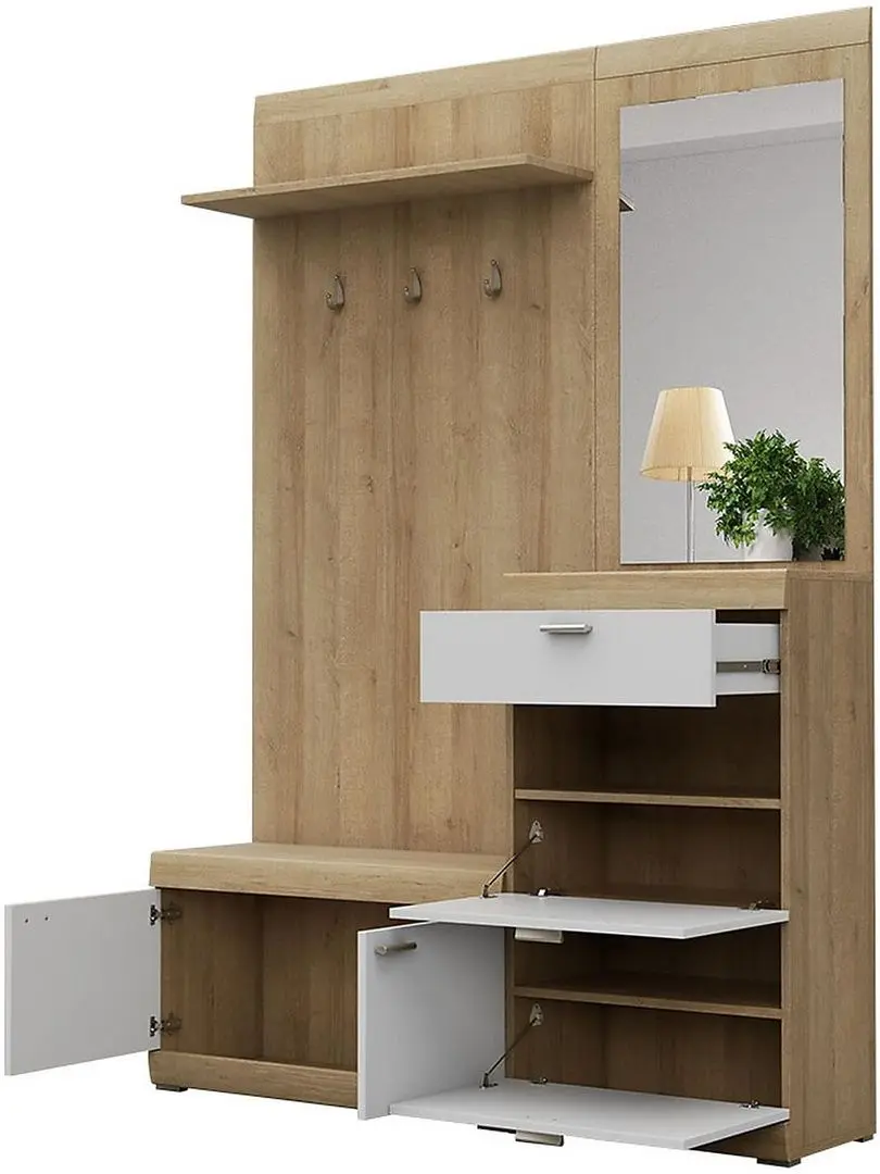 Прихожая Mirjan24 Roma/Stella (White/Oak Riviera) - 5