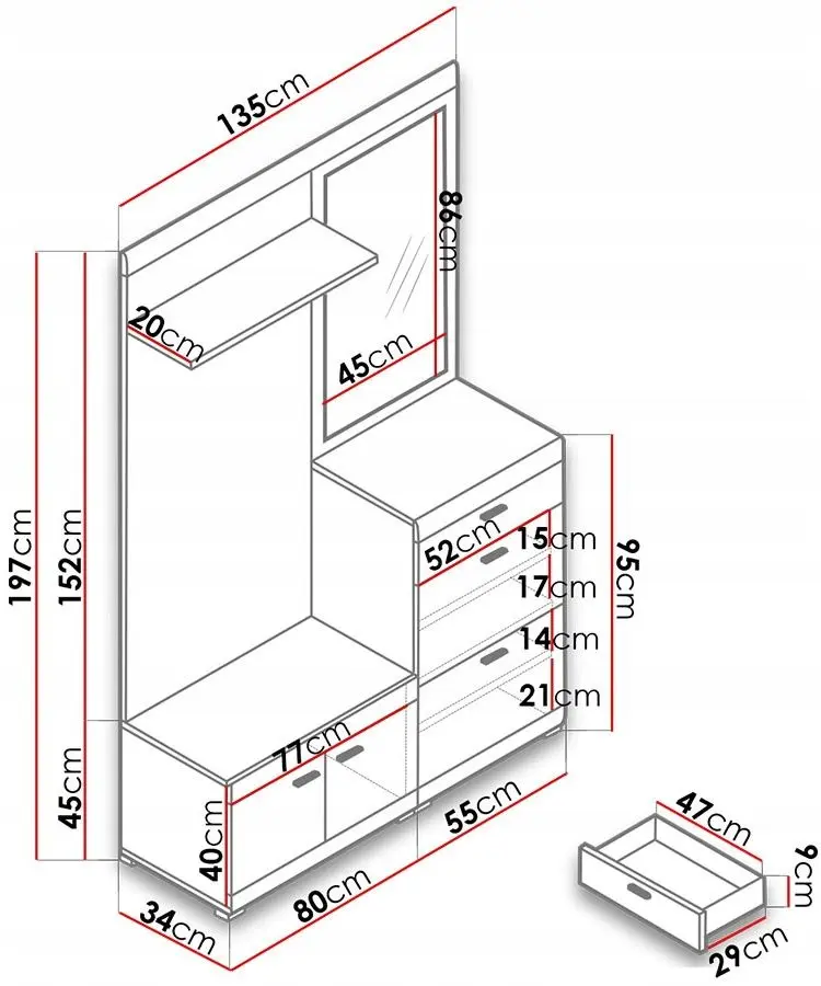 Прихожая Mirjan24 Roma/Stella (White/Oak Riviera) - 4