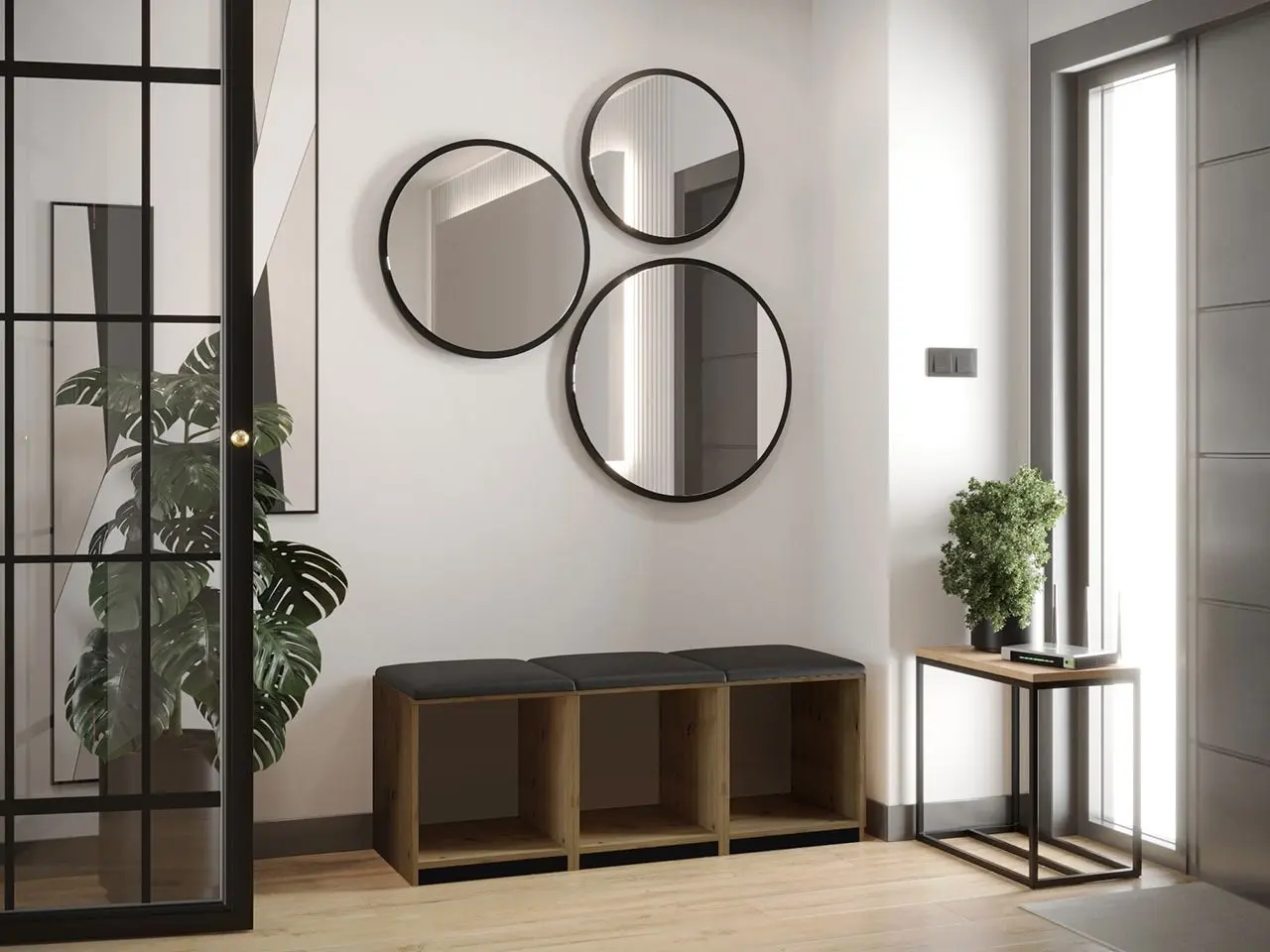 Прихожая Mirjan24 Sterlet/Luna VI (Artisan Oak/Green) - 7