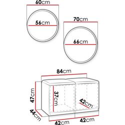 Прихожая Mirjan24 Sterlet/Luna VII (Artisan Oak/White) Thumb