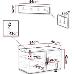 Прихожая Mirjan24 Tavasz/Orion VI Manila 18 (Artisan Oak/Black) Thumb