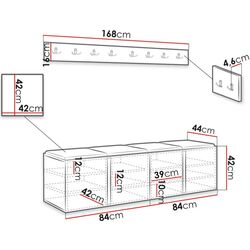 Прихожая Mirjan24 Tavasz VII/Orion (White/Green) Thumb