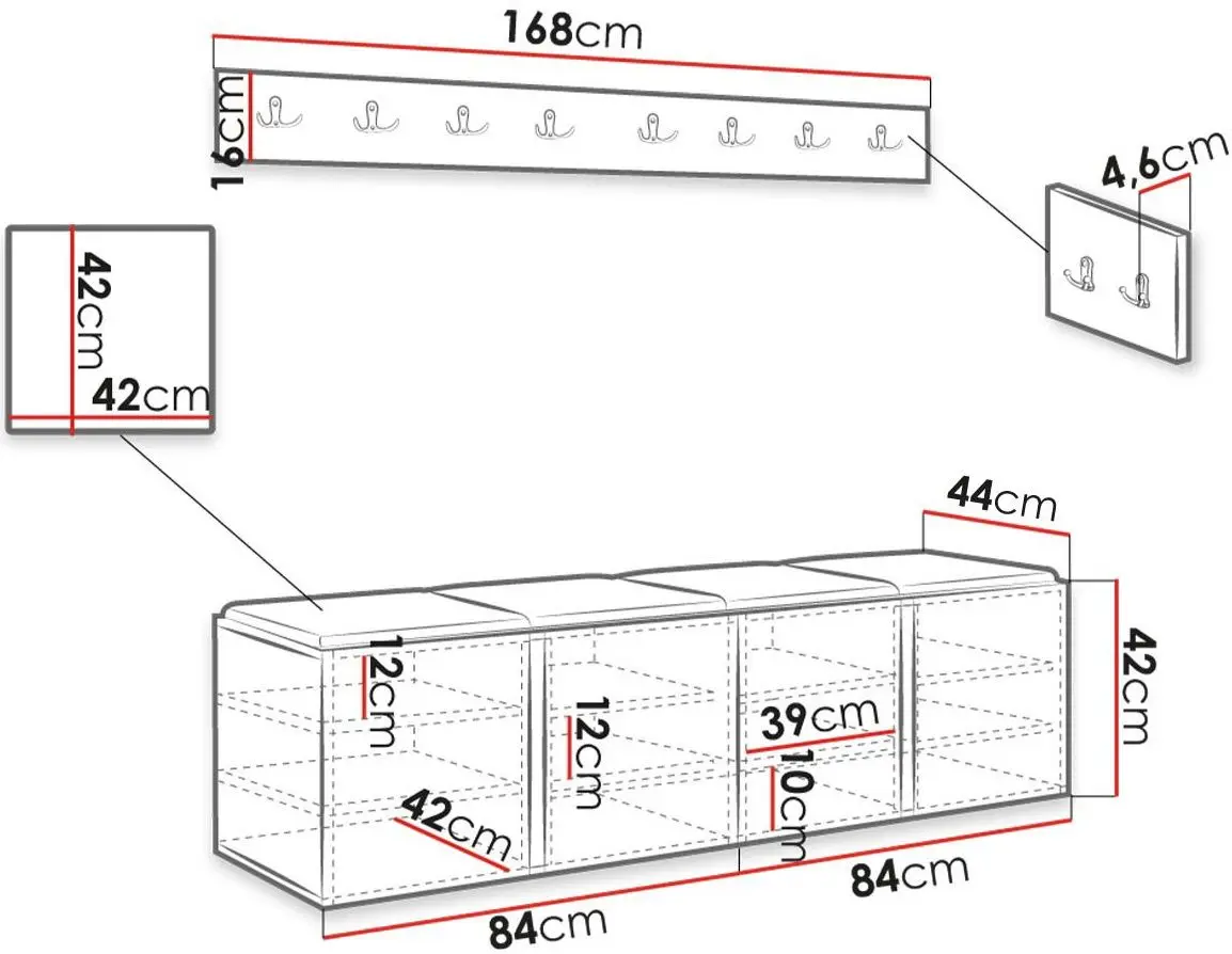 Прихожая Mirjan24 Tavasz VII/Orion (White/Green) - 8