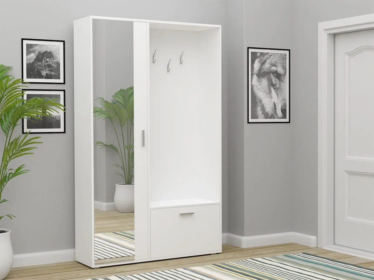 Прихожая Mirjan24 Teonas/Bis (White) - 4