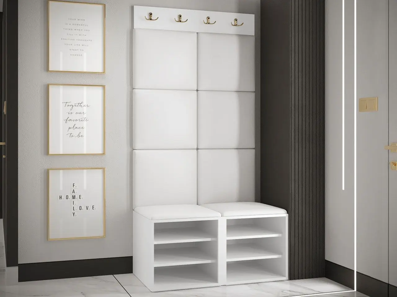 Прихожая Mirjan24 Terospito/Orion IV (Black/Beige) - 4