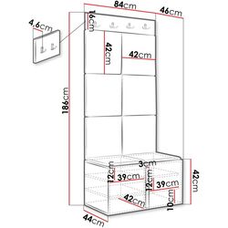 Прихожая Mirjan24 Terospito/Orion VI (Black/Gray) Thumb