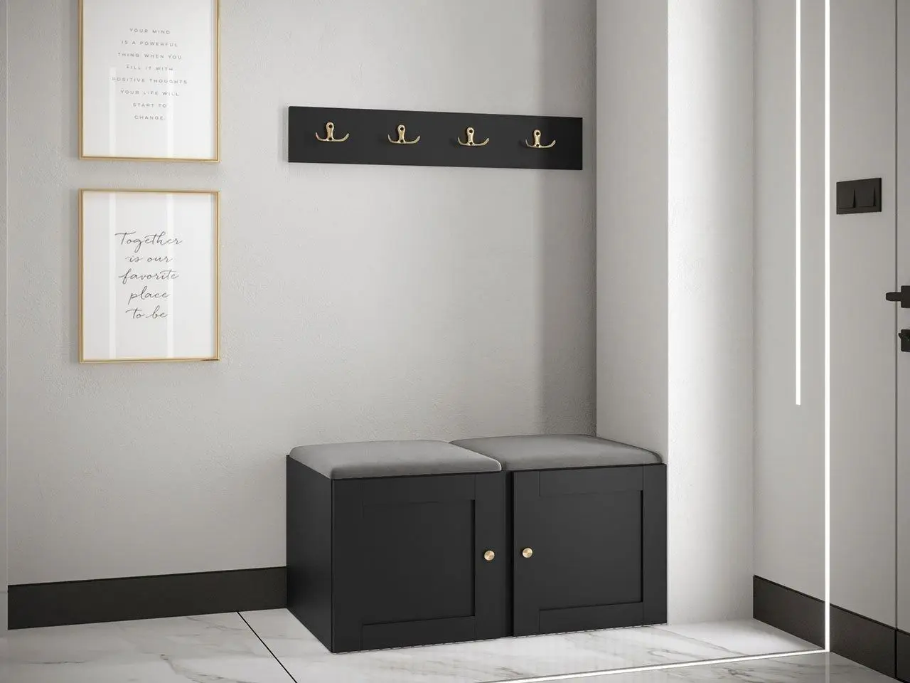 Прихожая Mirjan24 Terospito/Orion VI (Black/Gray) - 3