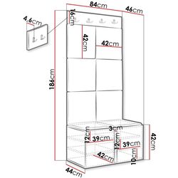 Прихожая Mirjan24 Towiro Slim/Orion IV (White/Beige) Thumb