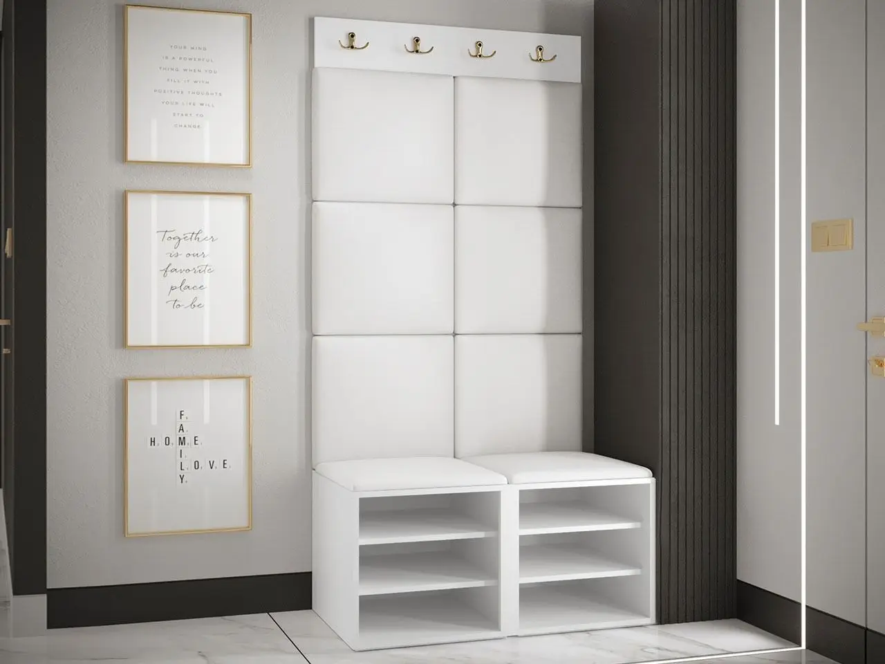 Прихожая Mirjan24 Towiro Slim/Orion IV (White/Beige) - 4