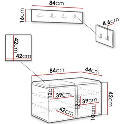 Прихожая Mirjan24 Towiro Slim/Orion VI (Black/Mint) Thumb
