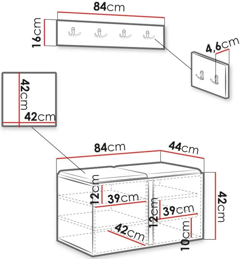 Прихожая Mirjan24 Towiro Slim/Orion VI (Black/Mint) - 8
