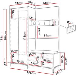 Antreu de colt Mirjan24 Frunofta I/Zilion (White/Gray) Thumb