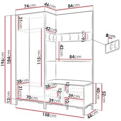 Antreu de colt Mirjan24 Frunofta IX/Zilion (Black/Blue) Thumb