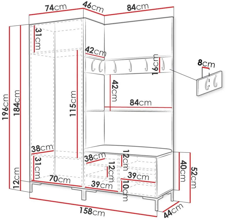 Antreu de colt Mirjan24 Frunofta IX/Zilion (Black/Blue) - 2