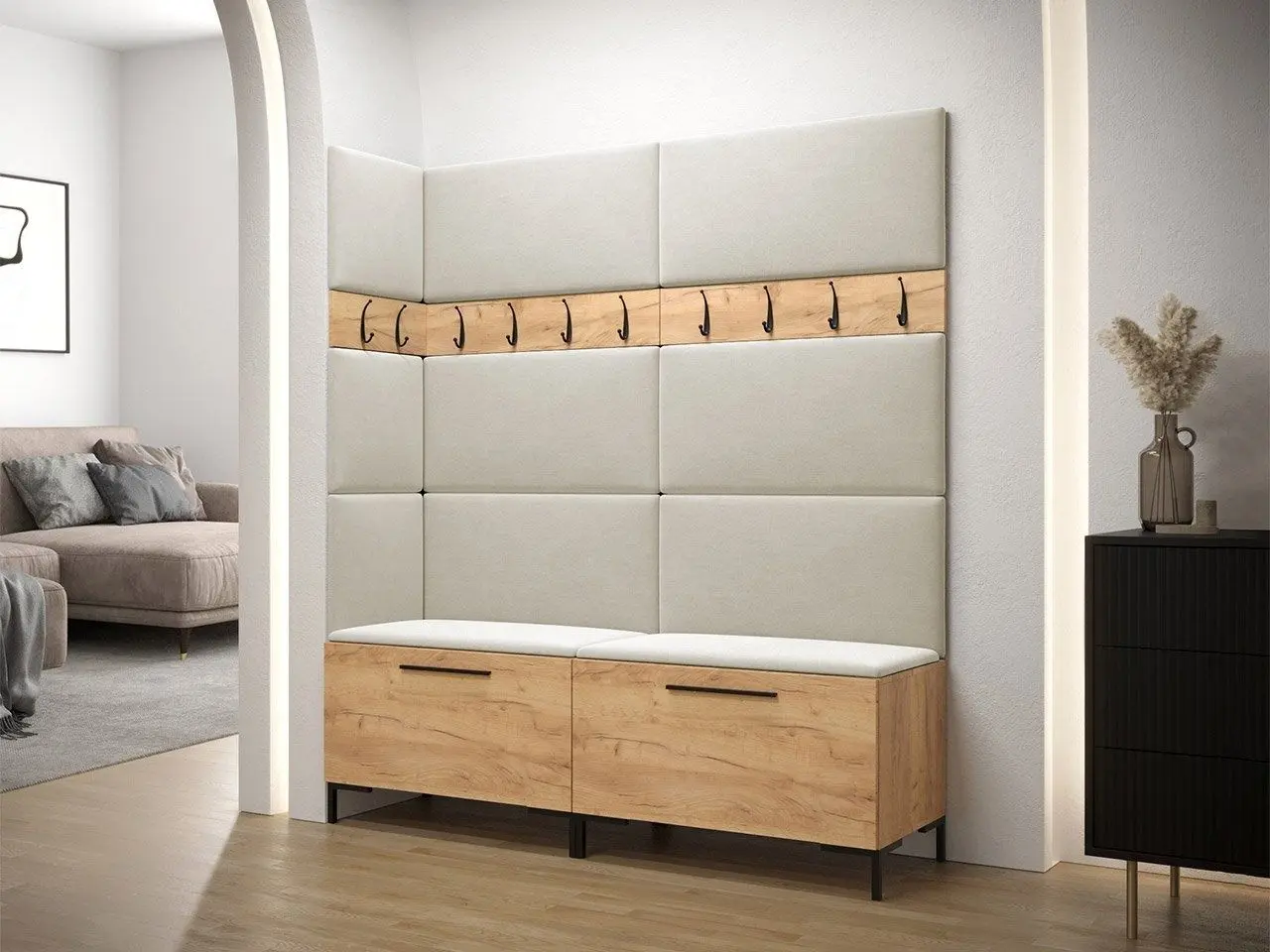 Antreu de colt Mirjan24 Frunofta/Zilion V (Craft Oak/Beige)