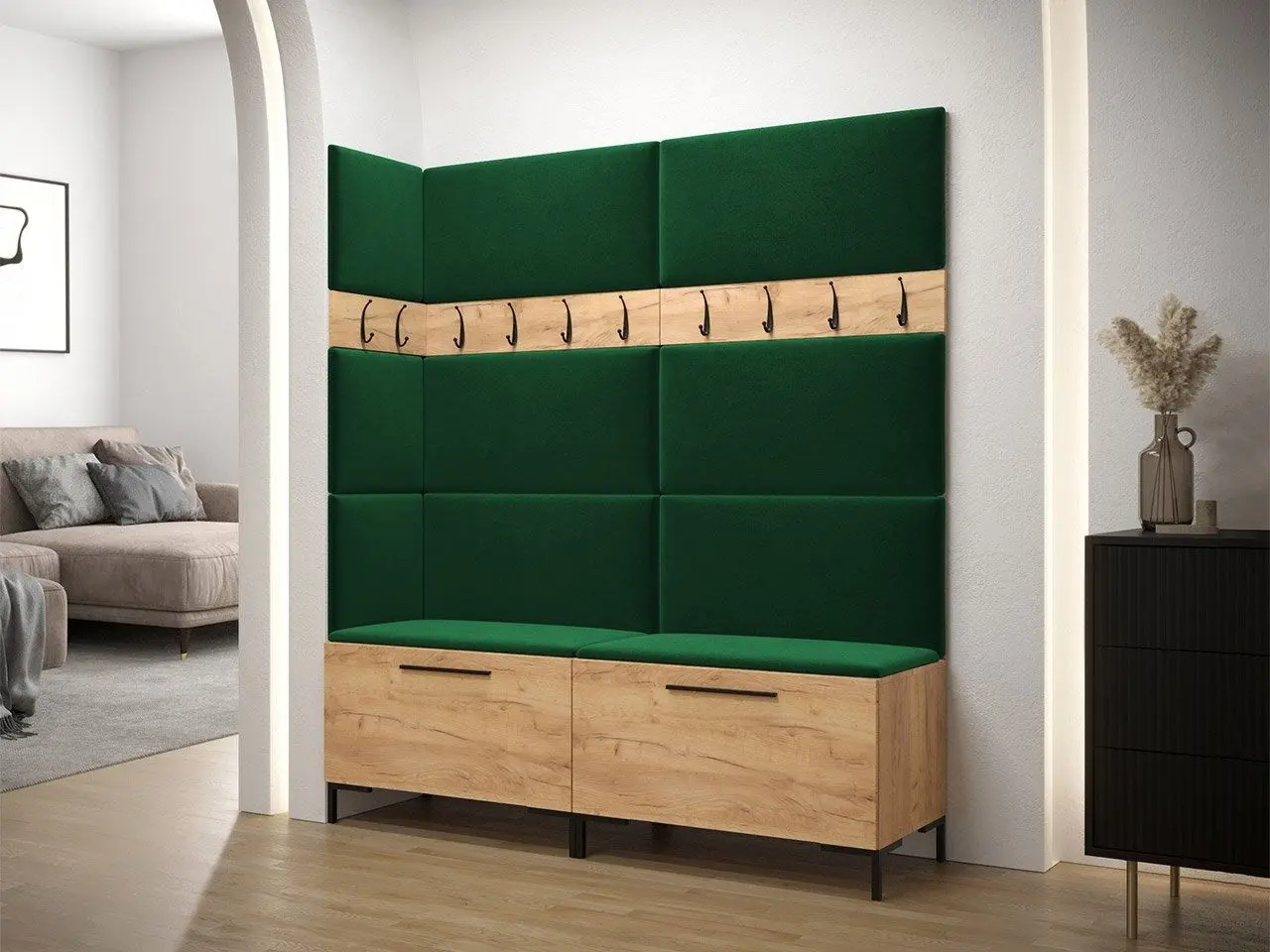 Antreu de colt Mirjan24 Frunofta/Zilion V (Craft Oak/Green) - 2