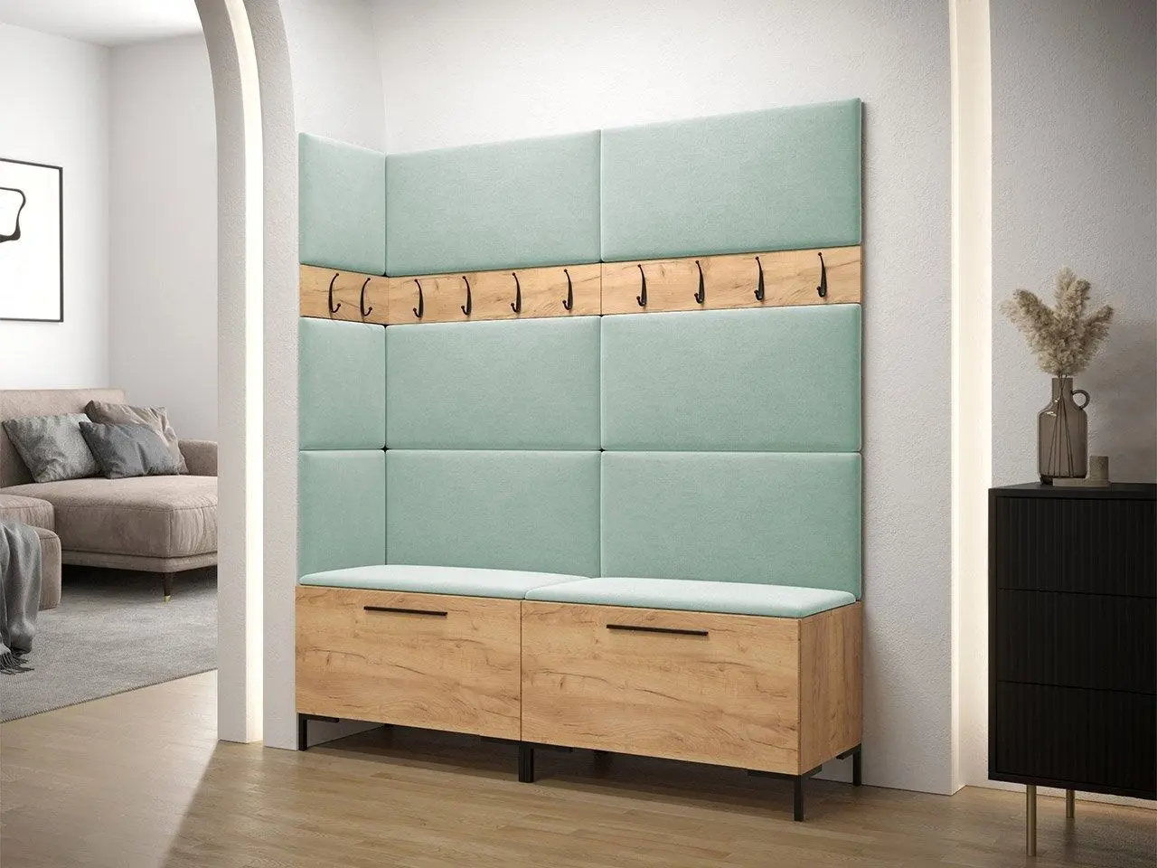 Antreu de colt Mirjan24 Frunofta/Zilion V (Craft Oak/Mint)