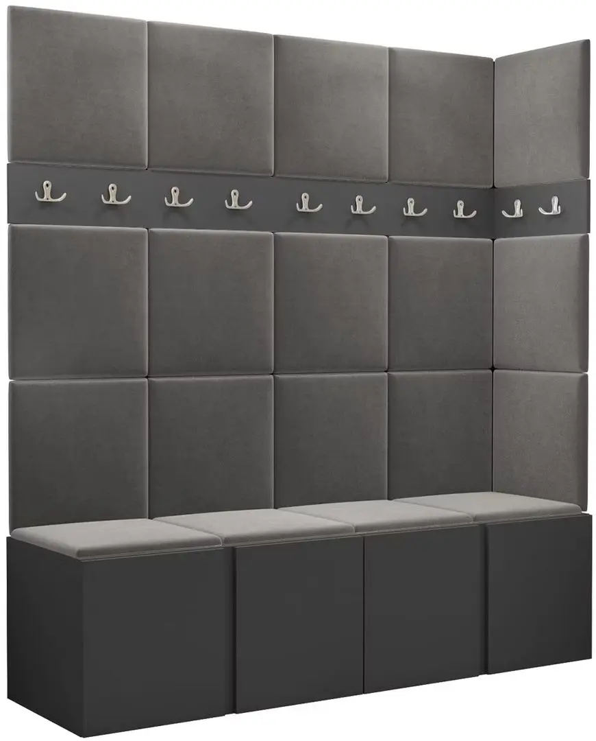 Прихожая угловая Mirjan24 Tavasz II/Orion (Graphite/Gray)