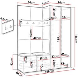 Antreu de colt Mirjan24 Tavasz III/Orion (White/Blue) Thumb