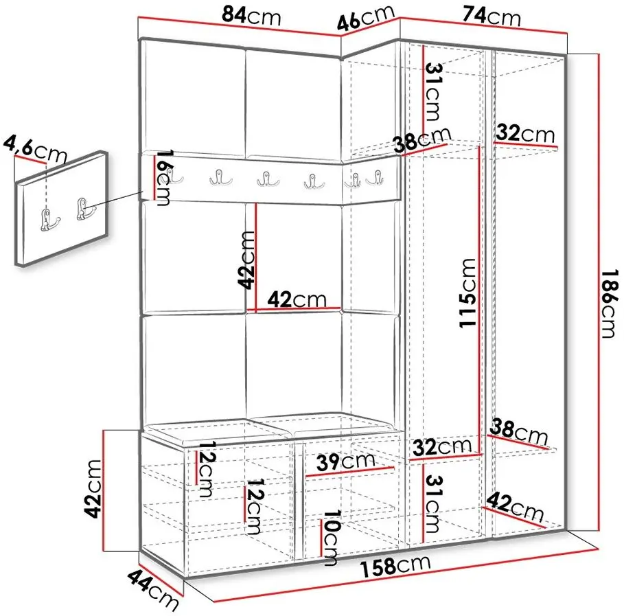 Antreu de colt Mirjan24 Tavasz III/Orion (White/Blue)
