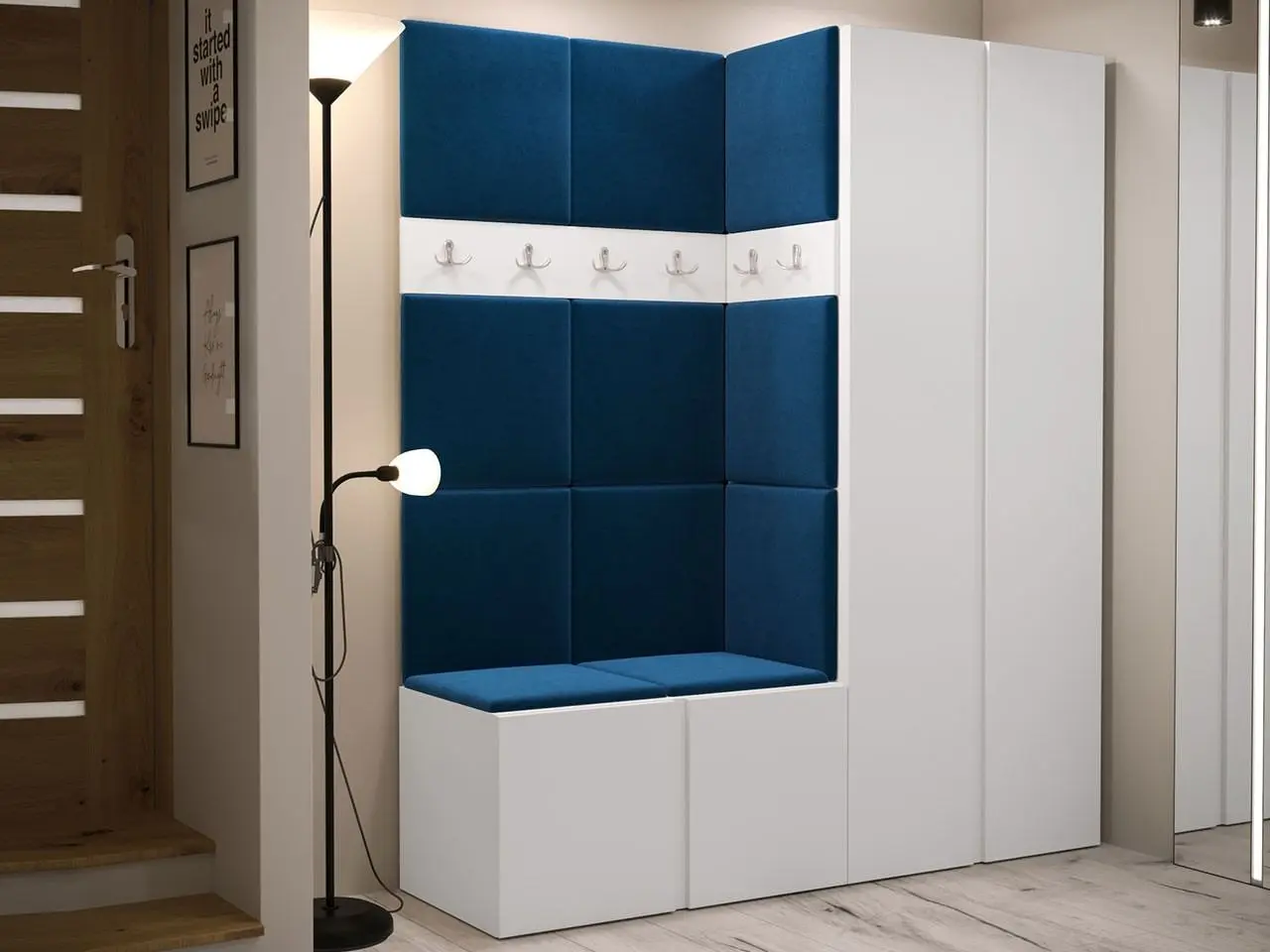 Antreu de colt Mirjan24 Tavasz III/Orion (White/Blue)