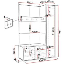 Antreu de colt Mirjan24 Tavasz IX/Orion (Artisan Oak/Blue) Thumb