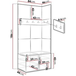 Прихожая угловая Mirjan24 Tavasz/Orion I (Artisan Oak/Beige) Thumb