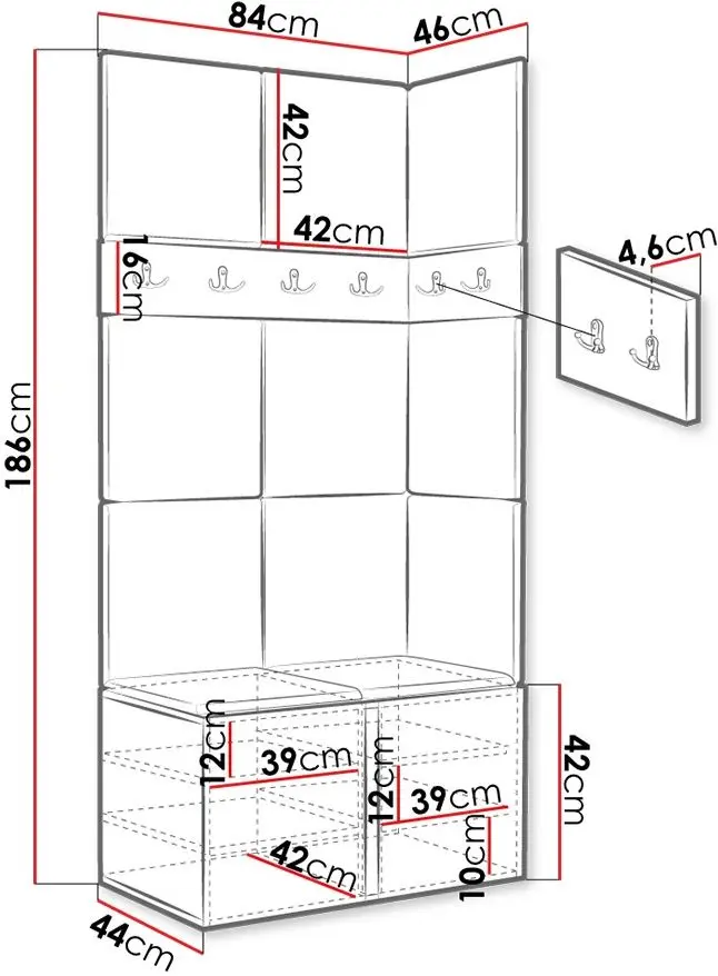 Прихожая угловая Mirjan24 Tavasz/Orion I (Artisan Oak/Beige) - 6