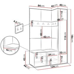 Antreu de colt Mirjan24 Tavasz/Orion IX Manila 18 (White/Black) Thumb