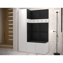 Прихожая угловая Mirjan24 Tavasz/Orion IX Soft 011 (White/Black) Thumb