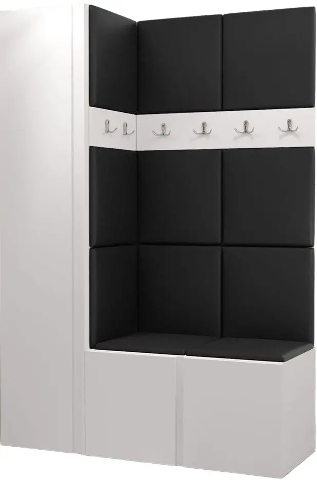Прихожая угловая Mirjan24 Tavasz/Orion IX Soft 011 (White/Black)