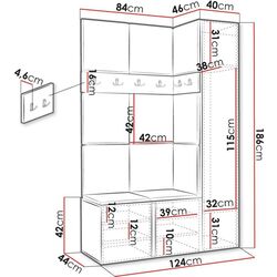 Antreu de colt Mirjan24 Tavasz/Orion IX (White/Blue) Thumb