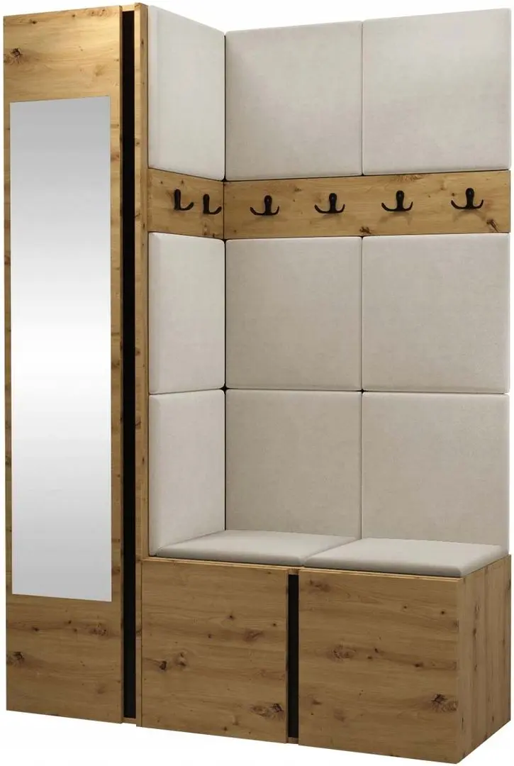 Antreu de colt Mirjan24 Tavasz/Orion X (Artisan Oak/Beige)