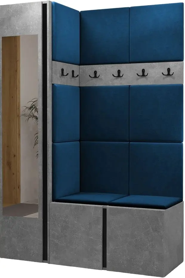 Antreu de colt Mirjan24 Tavasz/Orion X  (Concrete/Blue)