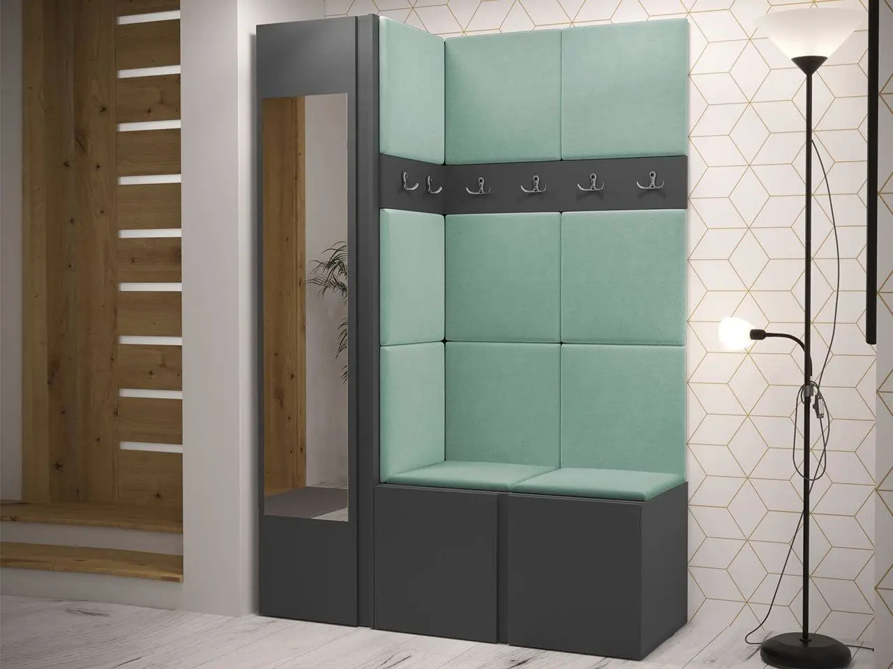 Antreu de colt Mirjan24 Tavasz/Orion X (Gray/Mint)