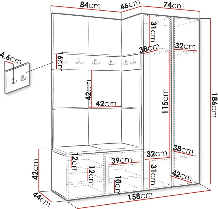 Antreu de colt Mirjan24 Tavasz/Orion XII (Concrete/Pink) - 4