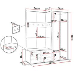 Antreu de colt Mirjan24 Tavasz XII/Orion I Manila 02 (Artisan Oak/Black/Beige) Thumb