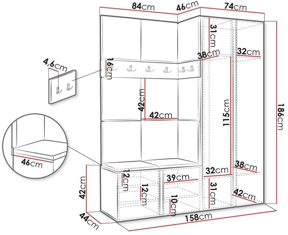Antreu de colt Mirjan24 Tavasz XII/Orion I Manila 02 (Artisan Oak/Black/Beige) - 2