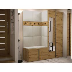 Antreu de colt Mirjan24 Tavasz XII/Orion I Manila 02 (Artisan Oak/Black/Beige)