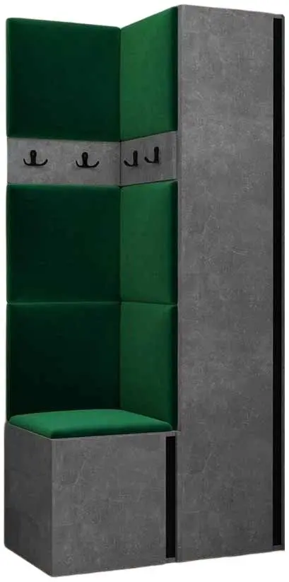 Antreu de colt Mirjan24 Tavasz XXIV/Orion (Concrete/Green)