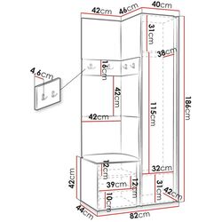 Antreu de colt Mirjan24 Tavasz XXV/Orion (Concrete/Black) Thumb