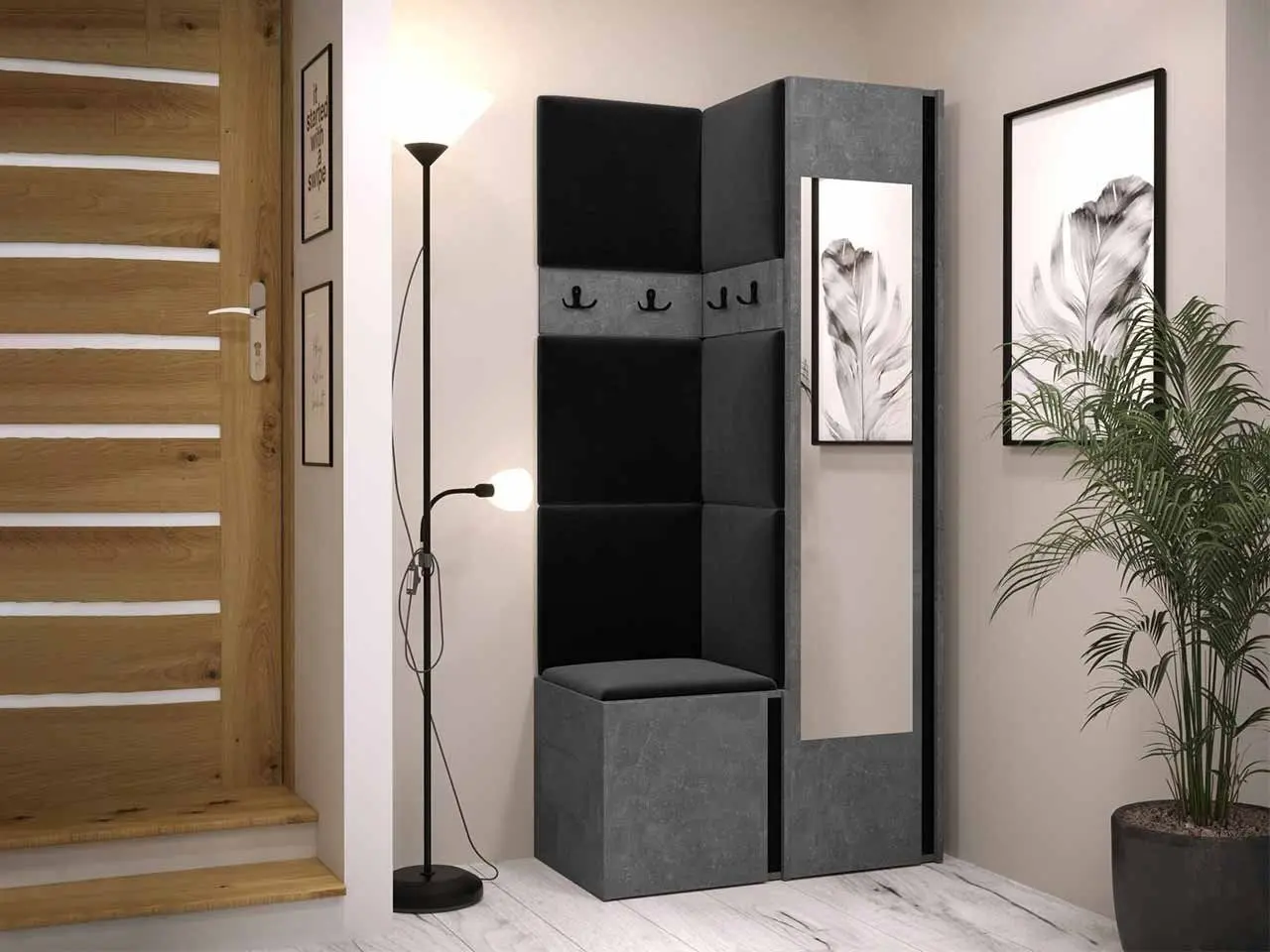 Antreu de colt Mirjan24 Tavasz XXV/Orion (Concrete/Black) - 3