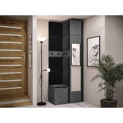 Прихожая угловая Mirjan24 Tavasz XXXIV/Orion (Concrete/Black) Thumb
