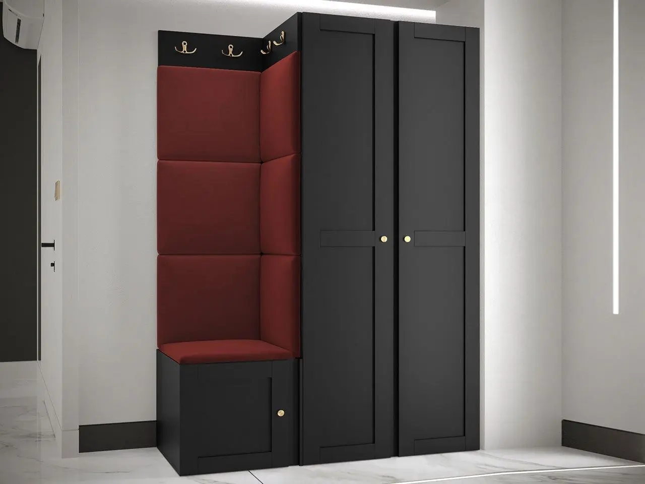 Antreu de colt Mirjan24 Terospito/Orion Ramiro XXIII Manila 23 (Black/Burgundy)