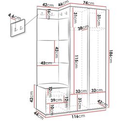 Antreu de colt Mirjan24 Terospito/Orion XXIII (Black/Blue) Thumb