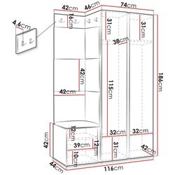 Antreu de colt Mirjan24 Terospito/Orion XXIV (Black/White) Thumb
